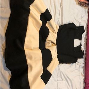 Black and Khaki Gown